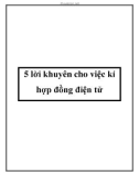 5 lời khuyên cho việc kí hợp đồng điện tử