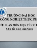 Tiểu luận môn Điện tử cơ bản: Chủ đề - Linh kiện Opto