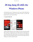 20 ứng dụng tốt nhất cho Windows Phone