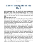 Chớ coi thường khi trẻ vào lớp 6