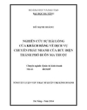 Tóm tắt luận văn Thạc sĩ Quản trị kinh doanh: Nghiên cứu sự hài lòng của khách hàng về dịch vụ chuyển phát nhanh của Bưu điện thành phố Buôn Ma Thuột