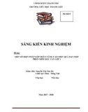 Sáng kiến kinh nghiệm Tiểu học: Một số biện pháp góp phần nâng cao hiệu quả dạy học phân môn Học vần lớp 1