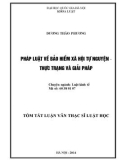 Tóm tắt luận văn Thạc sĩ Luật học: Pháp luật về bảo hiểm xã hội tự nguyện - Thực trạng và giải pháp