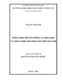 Luận văn Thạc sĩ Báo chí học: Thông điệp truyền thông về khoa học và công nghệ cho nông dân trên báo chí