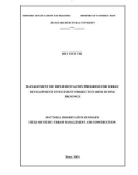 Summary of doctoral dissertation Urban management and construction: Management of implementation progress for urban development investment projects in Binh Duong Province