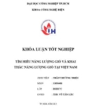 Khóa luận tốt nghiệp: Tìm hiểu năng lượng gió và khai thác năng lượng gió tại Việt Nam