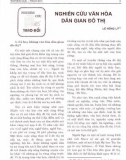 Nghiên cứu văn hóa dân gian đô thị