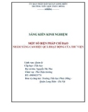 Sáng kiến kinh nghiệm Tiểu học: Một số biện pháp chỉ đạo nhằm nâng cao hiệu quả hoạt động của thư viện