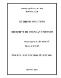 Tóm tắt luận văn Thạc sĩ Luật học: Chế định về thương nhân ở Việt Nam