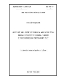 Luận văn Thạc sĩ Quản lý công: Quản lý nhà nước về thi đua, khen thưởng trong lĩnh vực Văn hóa-Xã hội ở thành phố Hải Phòng hiện nay