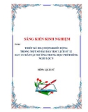 Sáng kiến kinh nghiệm THPT: Thiết kế hoạt động khởi động trong một số bài dạy học Lịch sử 12 Ban cơ bản tại Trường trung học phổ thông Nghi Lộc 5