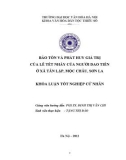 Tóm tắt Khóa luận tốt nghiệp khoa Văn hóa dân tộc thiểu số: Bảo tồn và phát huy giá trị của lễ Tết nhảy của người Dao Tiền ở xã Tân Lập, Mộc Châu, Sơn La