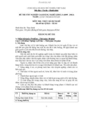 Đề thi tốt nghiệp cao đẳng nghề khoá 3 (2009 - 2012) nghề Quản trị khách sạn môn Thực hành nghề - Mã đề thi: QTKS - TH03