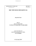 Luận văn thạc sĩ Quản lý công: Quản lý nhà nước về công tác thanh niên tỉnh Hòa Bình