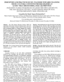 Perception and practices of EFL teachers towards teaching socio - cultural contents for 10th graders at Le Huu Trac High School, Dak Lak province