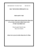 Tóm tắt luận án Tiến sĩ Quản lý hành chính công: Kiểm soát hoạt động bảo đảm quyền công dân của cơ quan hành chính nhà nước ở Việt Nam hiện nay