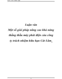 Luận văn Một số giải pháp nâng cao khả năng thắng thầu máy phát điện của công ty trách nhiệm hữu hạn Cát Lâm