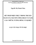 Luận văn Thạc sĩ Văn học: Bút pháp hiện thực trong truyện ngắn của Nguyễn Công Hoan và Nam Cao - Những tương đồng và dị biệt