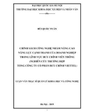 Luận văn Thạc sĩ Quản lý khoa học và công nghệ: Chính sách công nghệ nhằm nâng cao năng lực cạnh tranh của doanh nghiệp trong lĩnh vực bưu chính viễn thông (Nghiên cứu trường hợp Tổng Công ty Cổ phần Bưu chính Viettel)