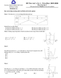 Đề thi thử THPT Quốc gia lần 1 môn Toán năm 2019-2020 có đáp án - Trường THPT Lương Thế Vinh