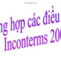 Tổng hợp các điều khoản Incoterms 2000