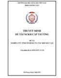 Đề tài nghiên cứu khoa học cấp trường: Nghiên cứu tính ổn định của tàu khi mắc cạn