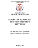 Đề tài nghiên cứu khoa học cấp trường: Nghiên cứu tự động hóa tính toán ổ trượt đỡ thủy động