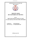 Đề tài nghiên cứu khoa học cấp trường: Thiết kế hệ thống đo thông số cơ bản của mạng điện hạ thế trong phòng thí nghiệm