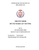 Đề tài nghiên cứu khoa học cấp trường: Xây dựng phần mềm quản lý vật tư trong đóng tàu