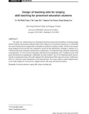 Thiết kế phương tiện hỗ trợ dạy học kỹ năng hát cho sinh viên ngành giáo dục mầm non