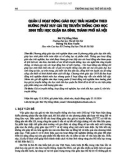 Quản lí hoạt động giáo dục trải nghiệm theo hướng phát huy giá trị truyền thống cho học sinh tiểu học quận Ba Đình, thành phố Hà Nội