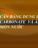 đề tài: CÂN BẰNG DUNG DỊCH CARBONATE  VÀ ĂN MÒN