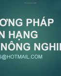 Bài giảng Phương pháp phân hạng đất nông nghiệp