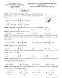 Đề thi giữa học kì 2 môn Toán lớp 12 năm 2020-2021 có đáp án - Trường THPT Phan Ngọc Hiển