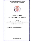 Đề tài nghiên cứu khoa học cấp trường: Các giải pháp nhằm thúc đẩy sự tham gia chuỗi giá trị dệt may toàn cầu của các doanh nghiệp dệt may Việt Nam