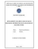 Summary of PhD thesis: Development and application of signal processing methods for crack diagnosis of bar structures