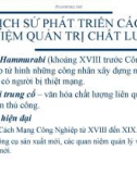 Các quan niệm quản trị chất lượng