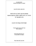 Luận văn Thạc sĩ Lịch sử: Nhân dân Lệ Thủy (Quảng Bình) trong kháng chiến chống Mỹ, cứu nước từ 1965 đến 1973