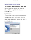 Sao chép thư trong Microsoft outlook