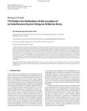 Báo cáo hóa học:   Research Article TSI Finders for Estimation of the Location of an Interference Source Using an Ariborne Array