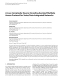 Báo cáo hóa học:  A Low-Complexity Source Encoding Assisted Multiple Access Protocol for Voice/Data Integrated Networks Andres Kwasinski