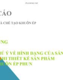 Bài thuyết trình: Báo cáo thiết kế và chế tạo khuôn ép nhựa