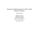 Design and Implementation of a SHA-1 Hash Module on FPGAs - Kimmo Järvinen