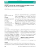 Báo cáo khoa học:  Relaxin-3⁄ insulin-like peptide 7, a neuropeptide involved in the stress response and food intake Masaki Tanaka