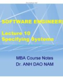 Lecture Software engineering: Lecture 10 - TS. Đào Nam Anh