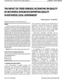 The impact of cyber forensic accounting on quality of metaverse integrated reporting quality in metaverse local government