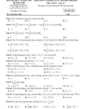 Đề thi học kì 2 môn Toán lớp 12 năm 2020-2021 có đáp án - Sở GD&ĐT Quảng Nam