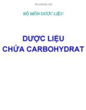 DƯỢC LIỆU CHỨA CARBOHYDRAT