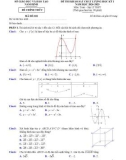 Đề thi học kì 1 môn Toán lớp 12 năm 2024-2025 có đáp án - Sở GD&ĐT Nam Định