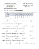 Đề thi học kì 1 môn Toán lớp 8 năm 2023-2024 có đáp án - Trường THCS Nguyễn Tri Phương, Quận 10